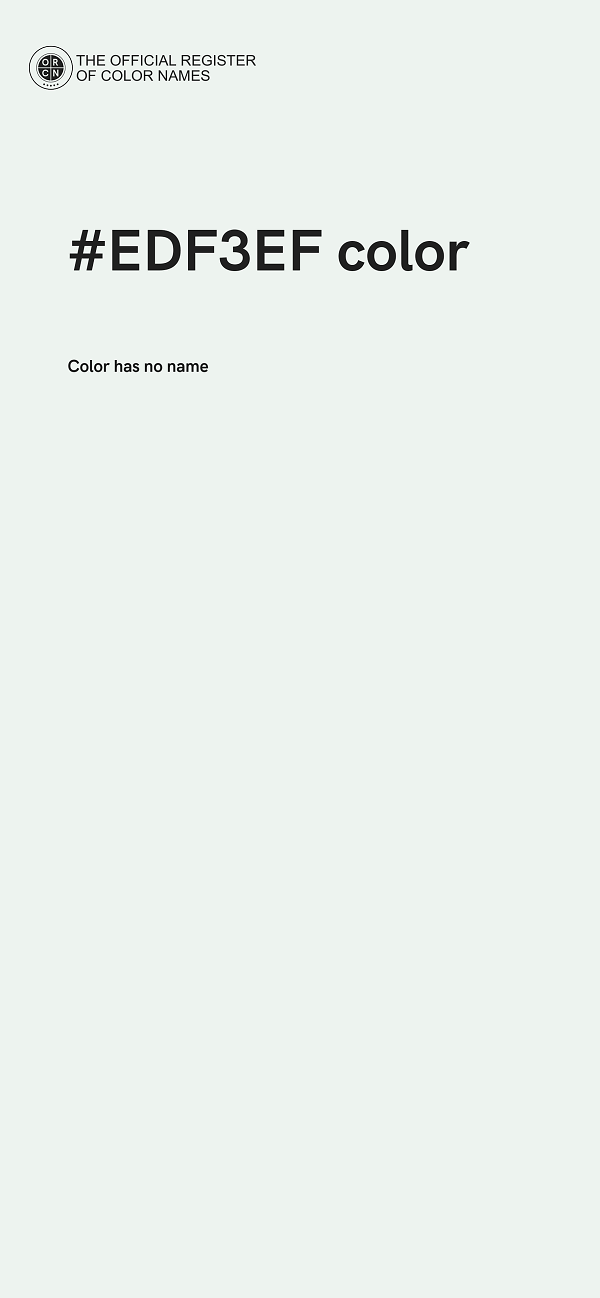 #EDF3EF color image
