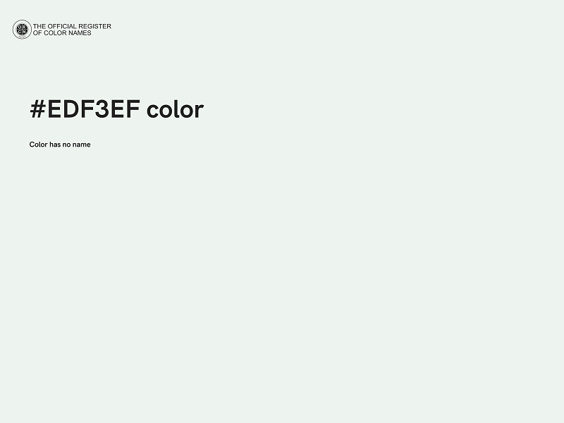 #EDF3EF color image
