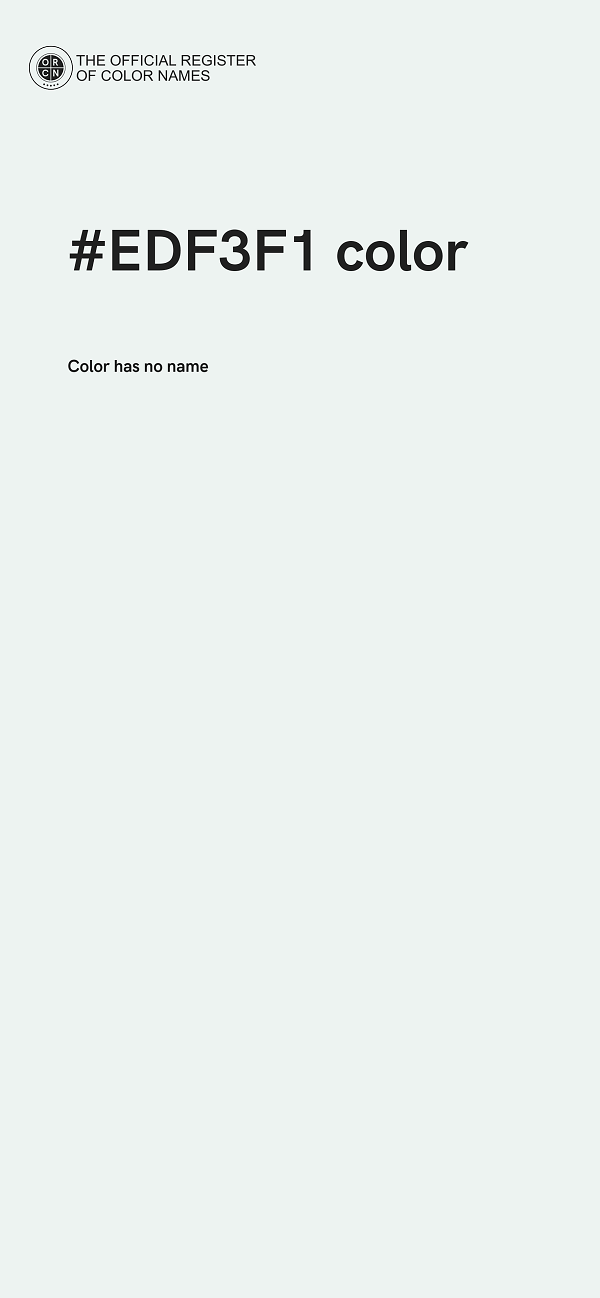 #EDF3F1 color image