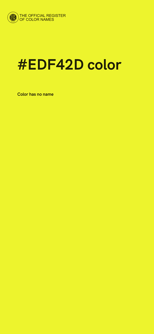 #EDF42D color image