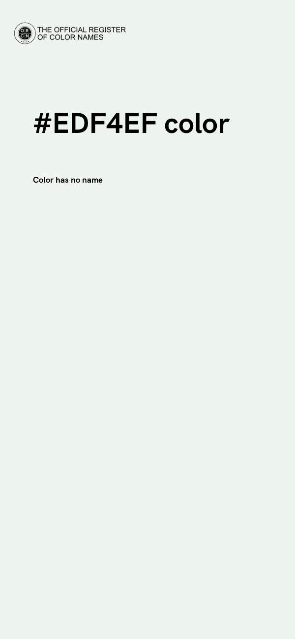 #EDF4EF color image