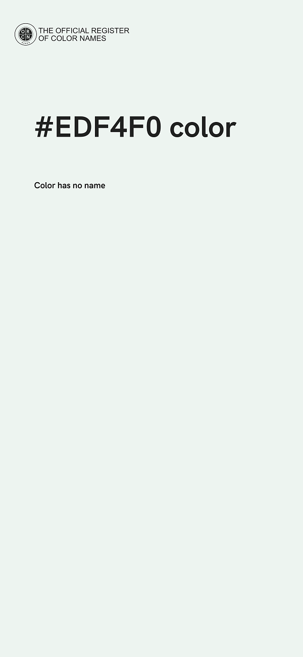 #EDF4F0 color image