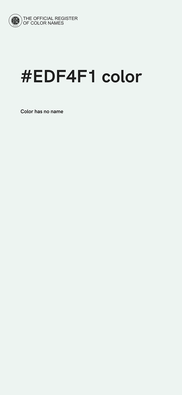 #EDF4F1 color image