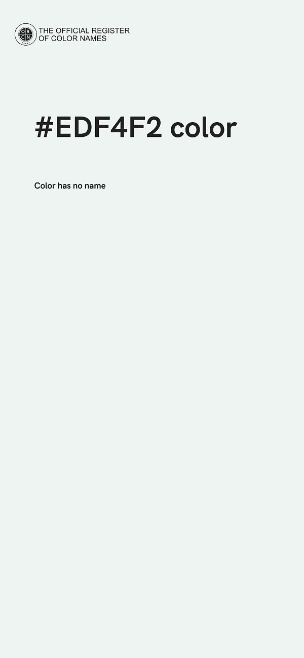 #EDF4F2 color image