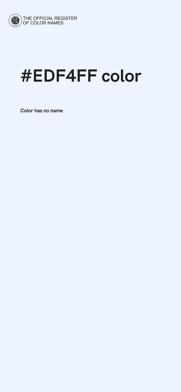 #EDF4FF color image