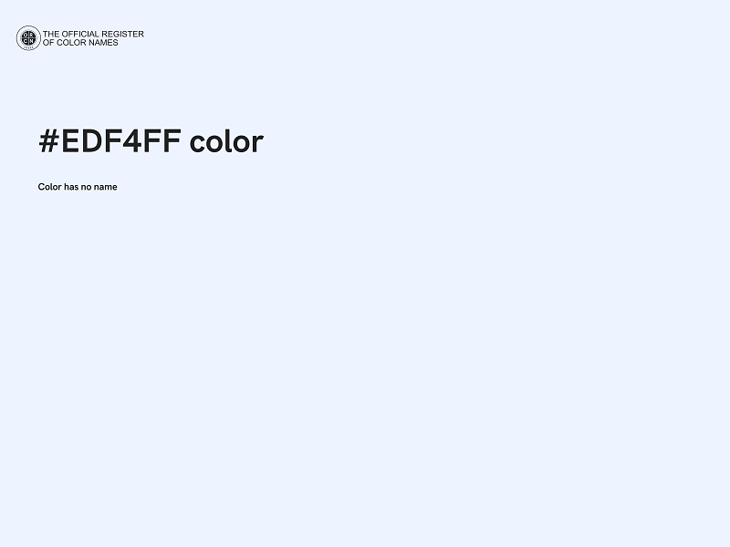 #EDF4FF color image