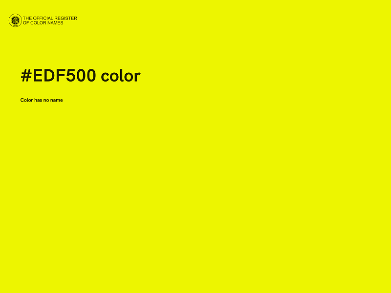 #EDF500 color image