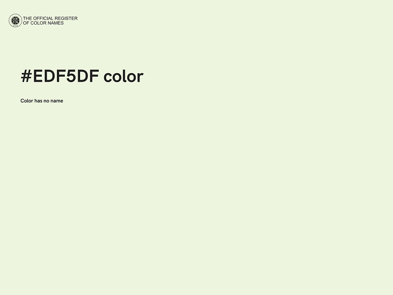#EDF5DF color image