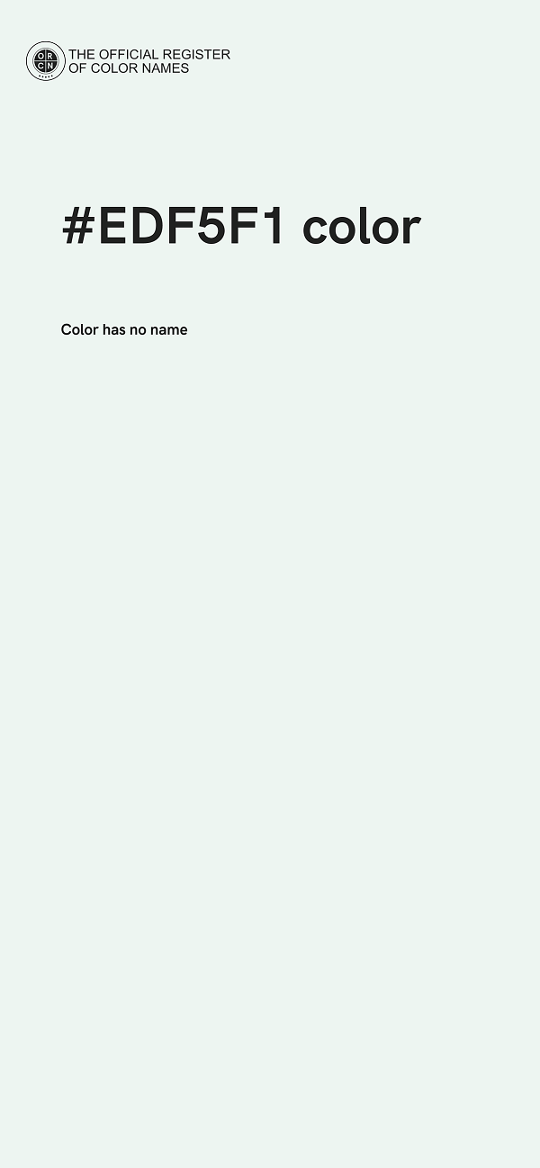 #EDF5F1 color image
