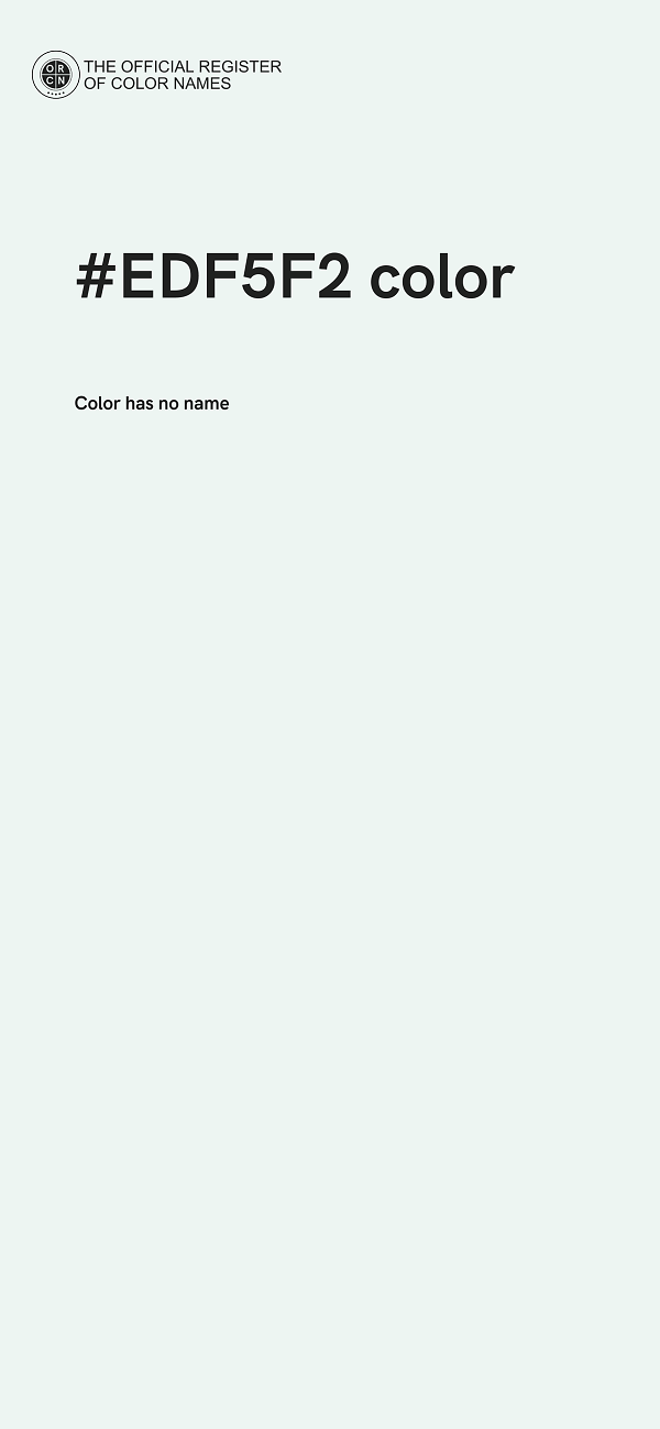 #EDF5F2 color image