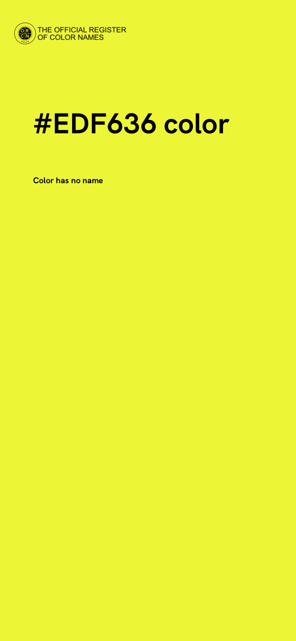 #EDF636 color image