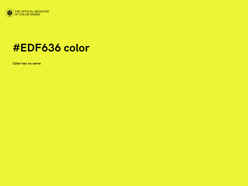 #EDF636 color image