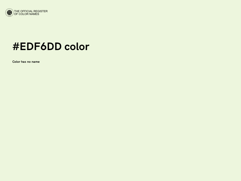 #EDF6DD color image