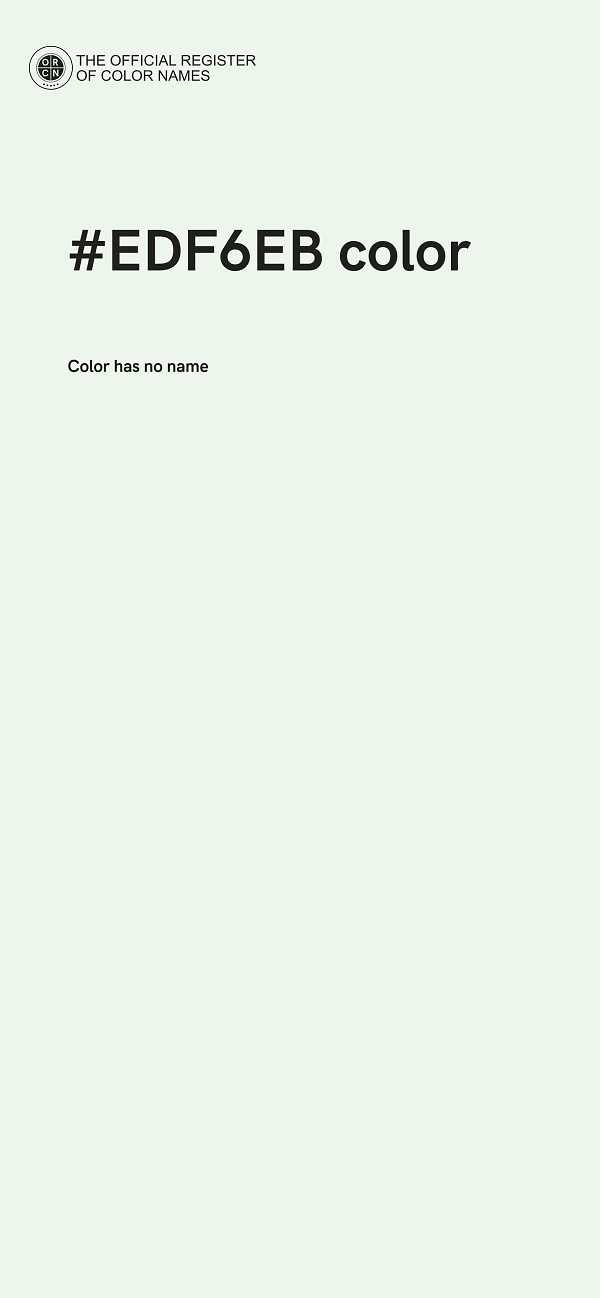 #EDF6EB color image