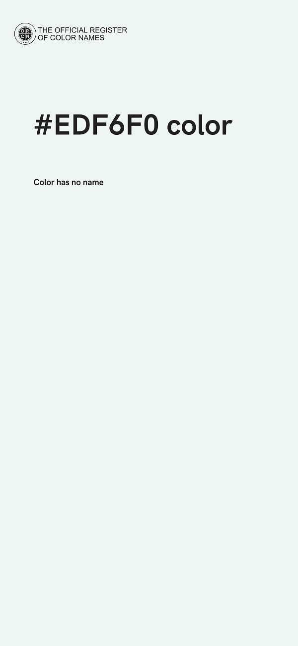 #EDF6F0 color image
