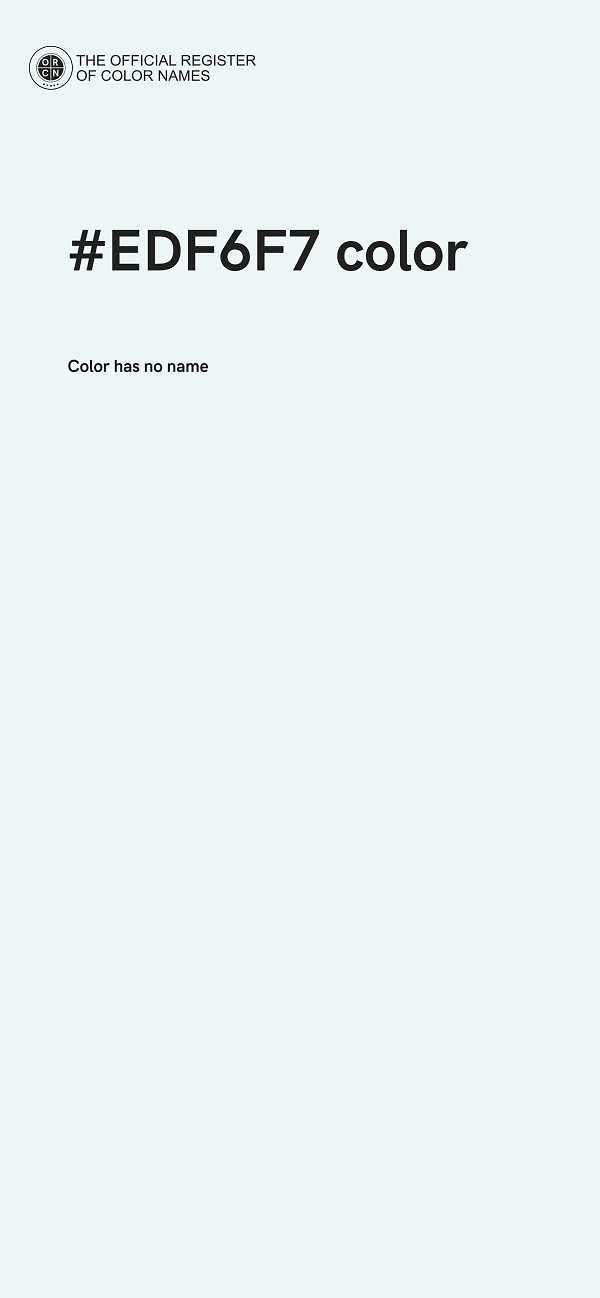 #EDF6F7 color image