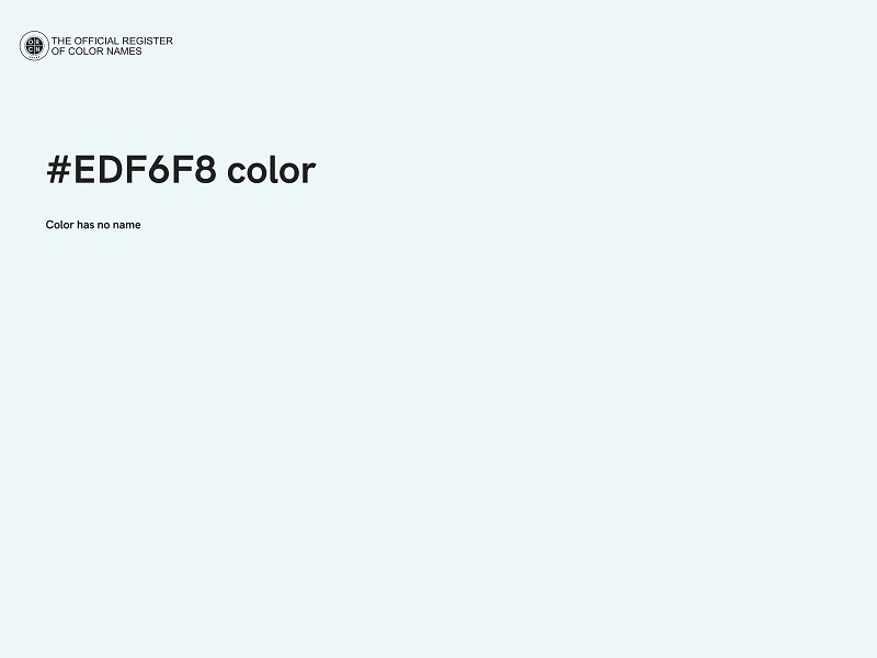 #EDF6F8 color image