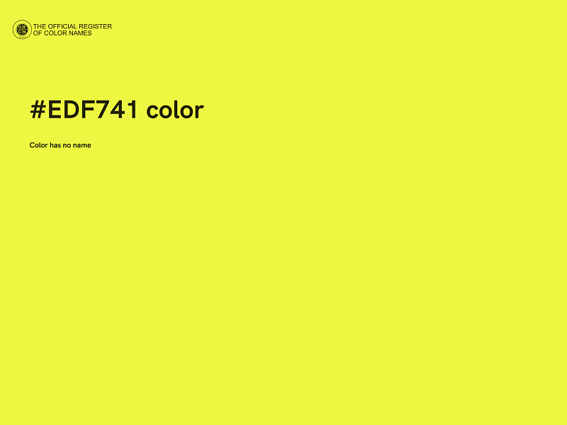 #EDF741 color image