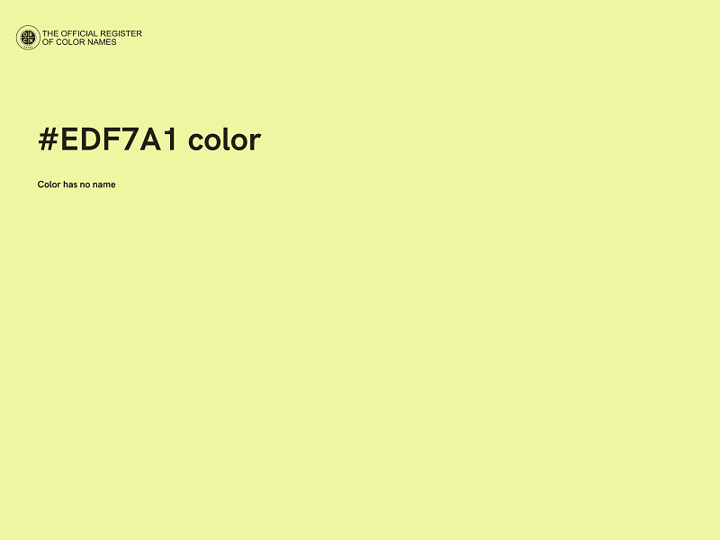 #EDF7A1 color image