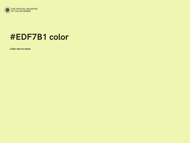 #EDF7B1 color image