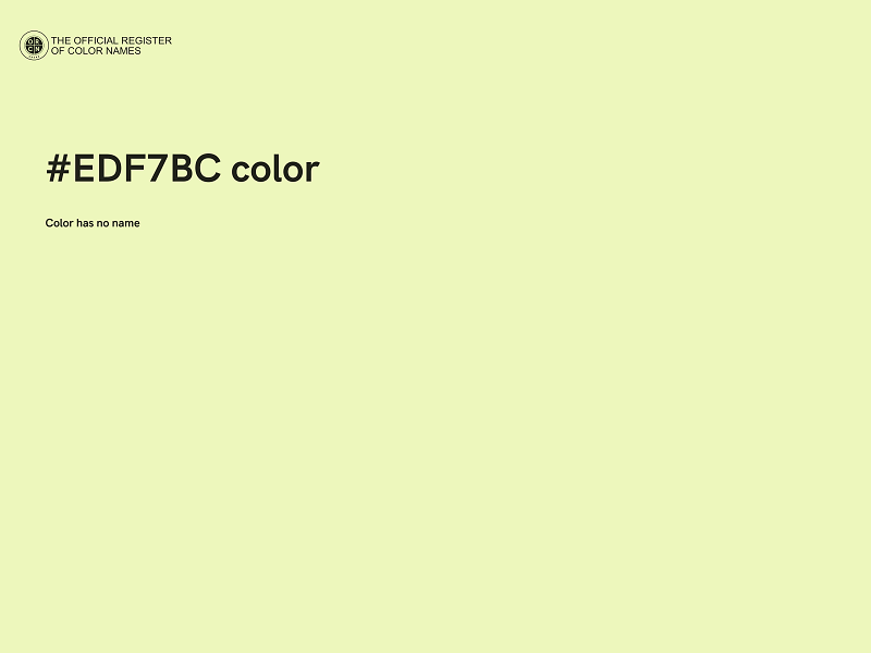#EDF7BC color image