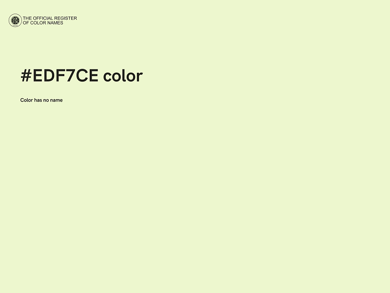 #EDF7CE color image