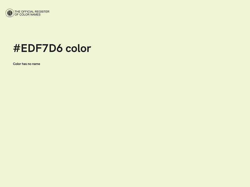 #EDF7D6 color image