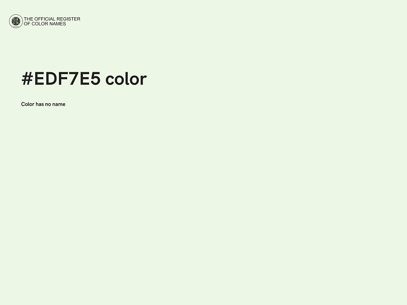 #EDF7E5 color image
