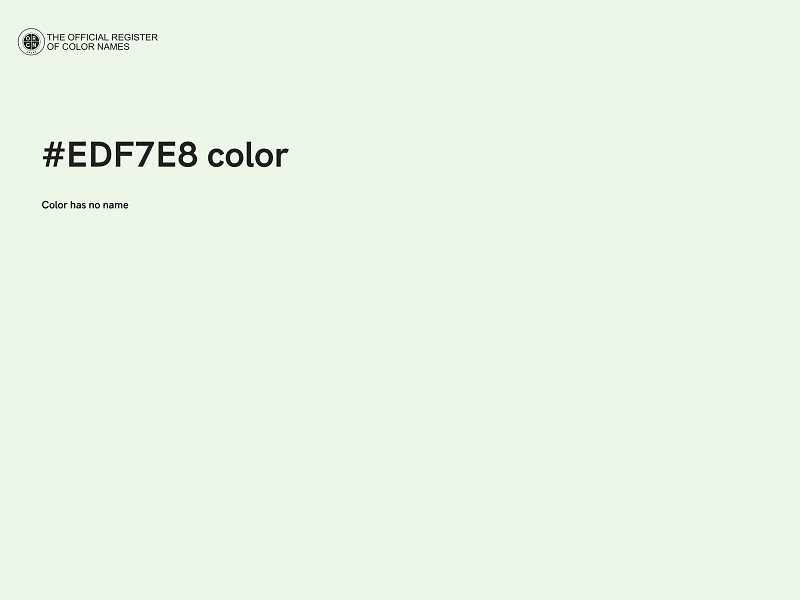 #EDF7E8 color image