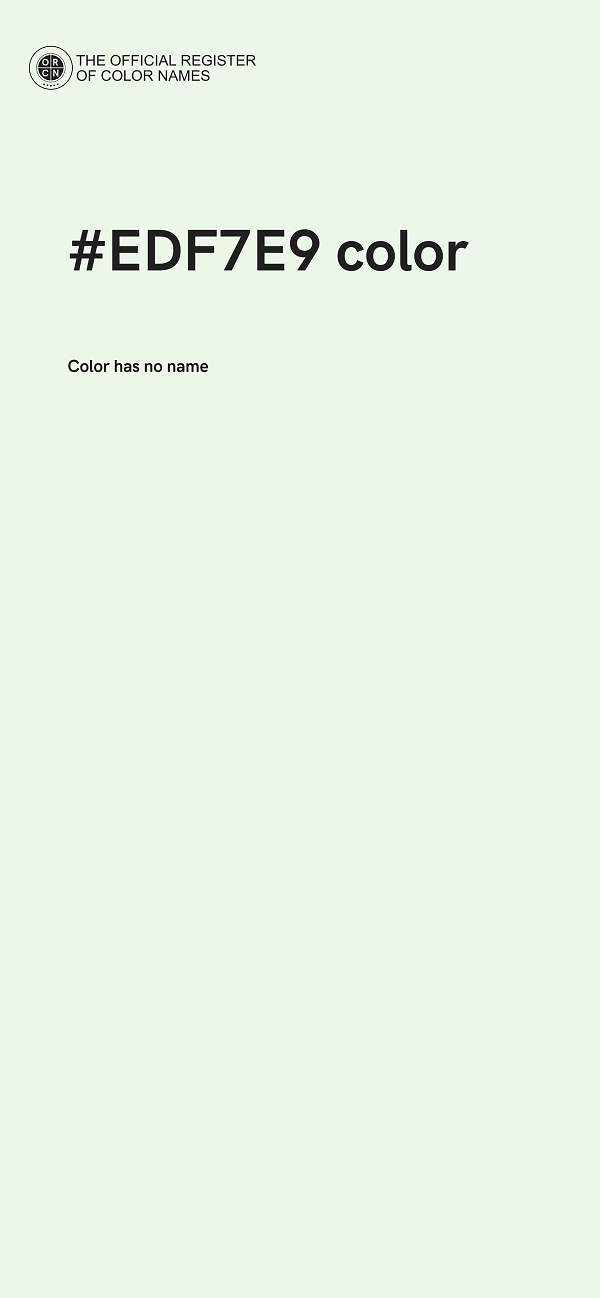#EDF7E9 color image
