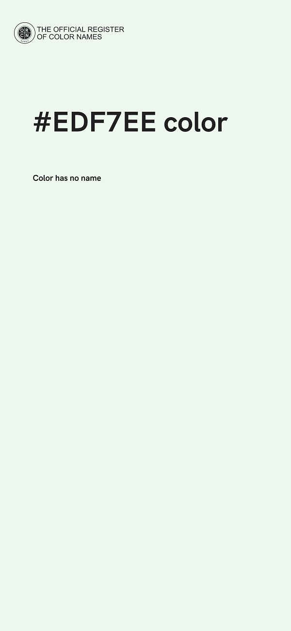 #EDF7EE color image