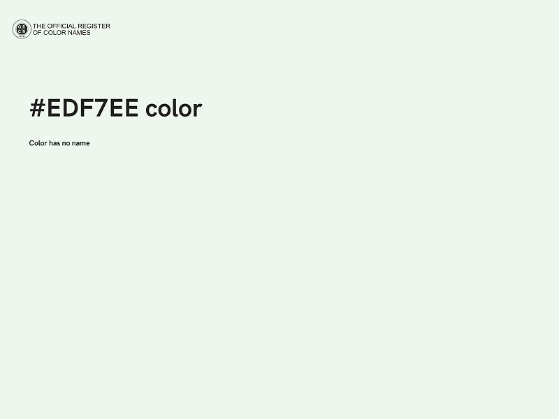 #EDF7EE color image