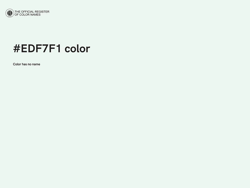 #EDF7F1 color image
