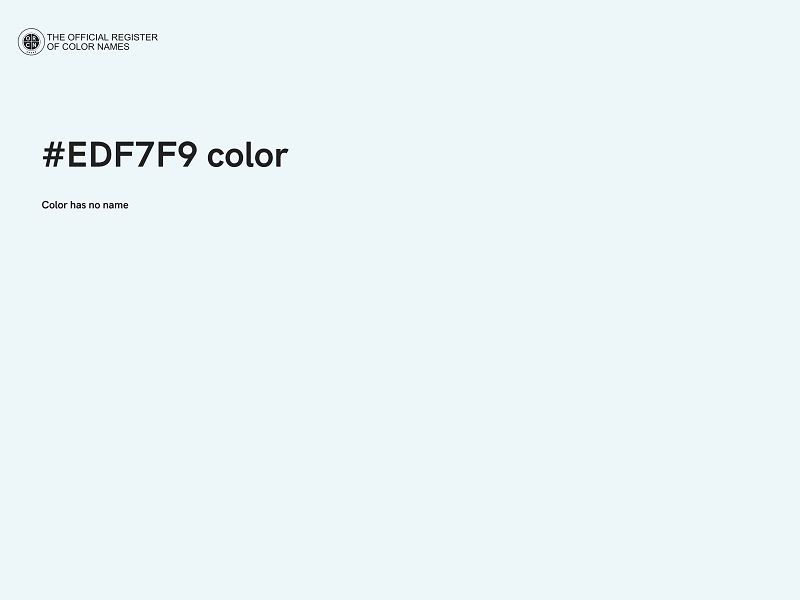 #EDF7F9 color image
