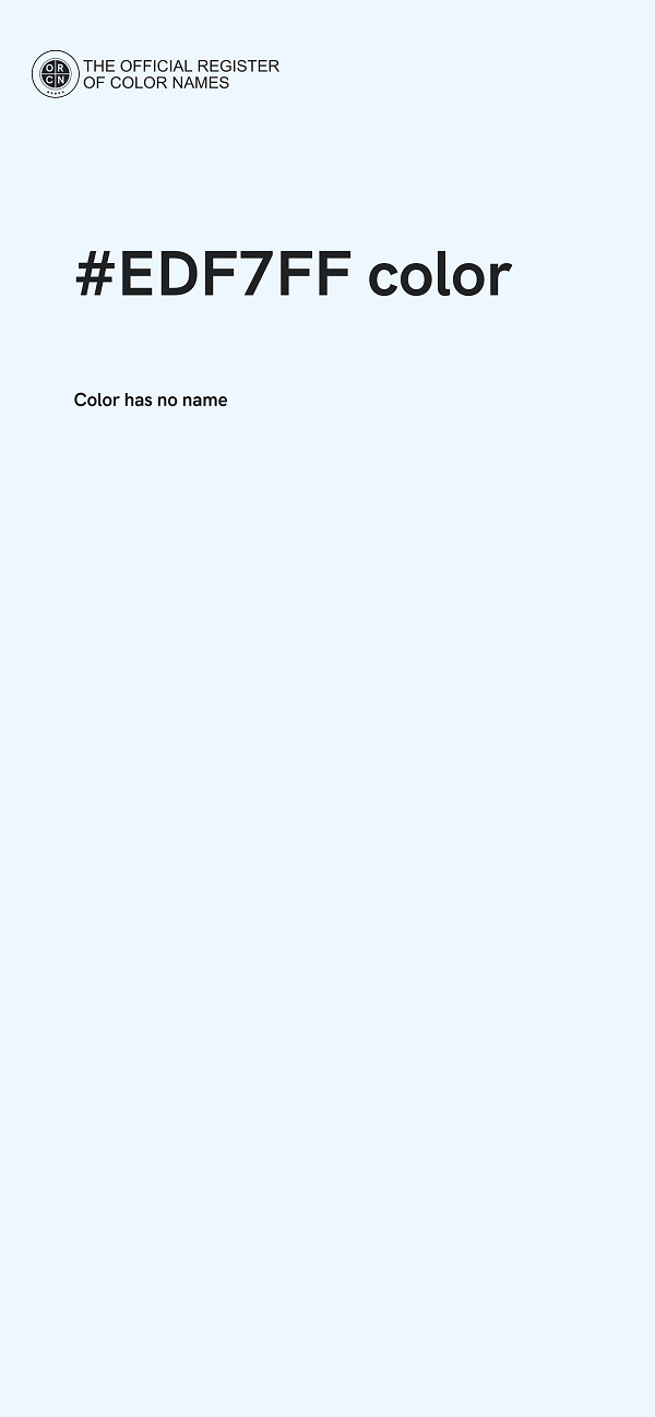 #EDF7FF color image