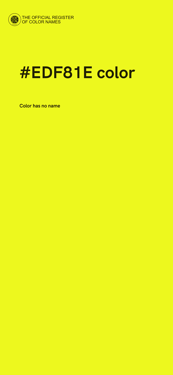 #EDF81E color image
