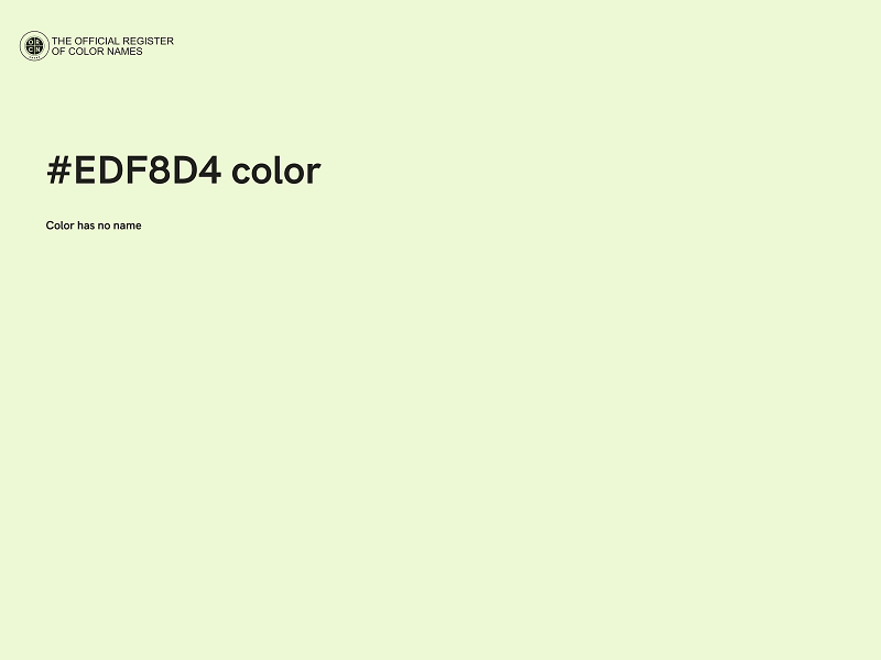 #EDF8D4 color image