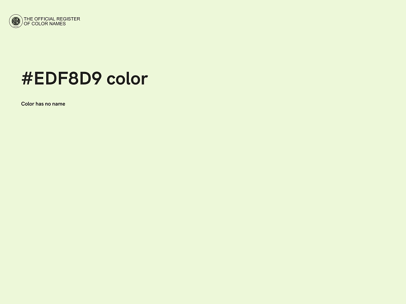 #EDF8D9 color image