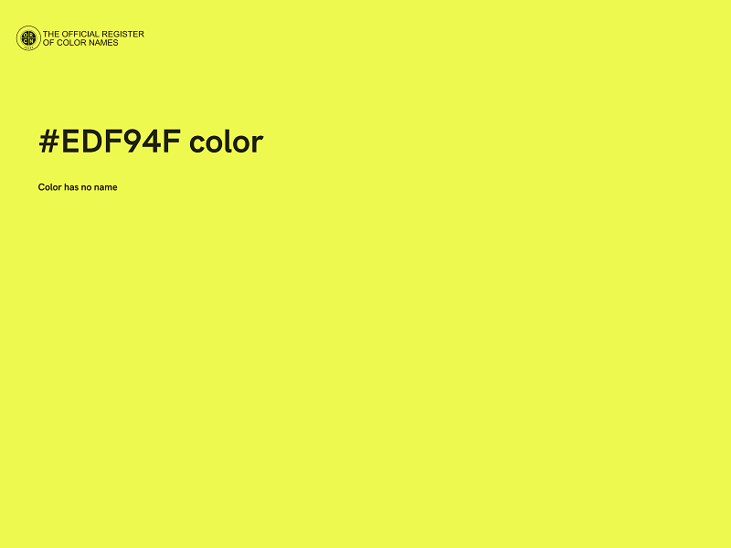 #EDF94F color image