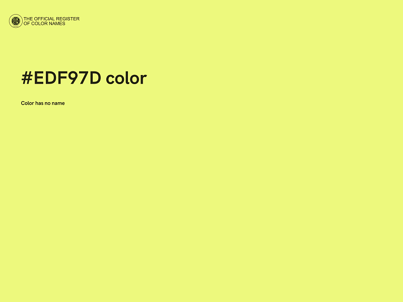 #EDF97D color image