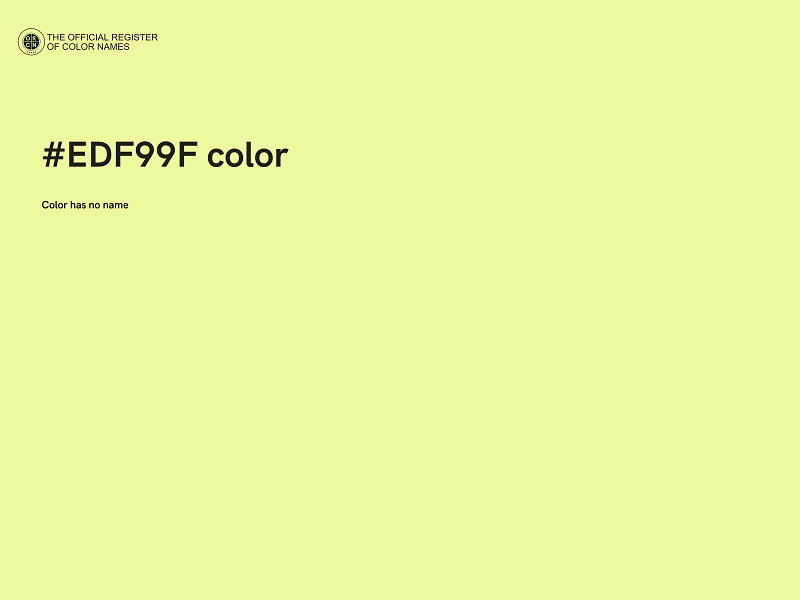 #EDF99F color image