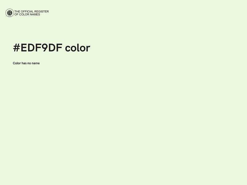#EDF9DF color image