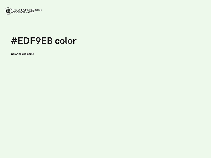 #EDF9EB color image