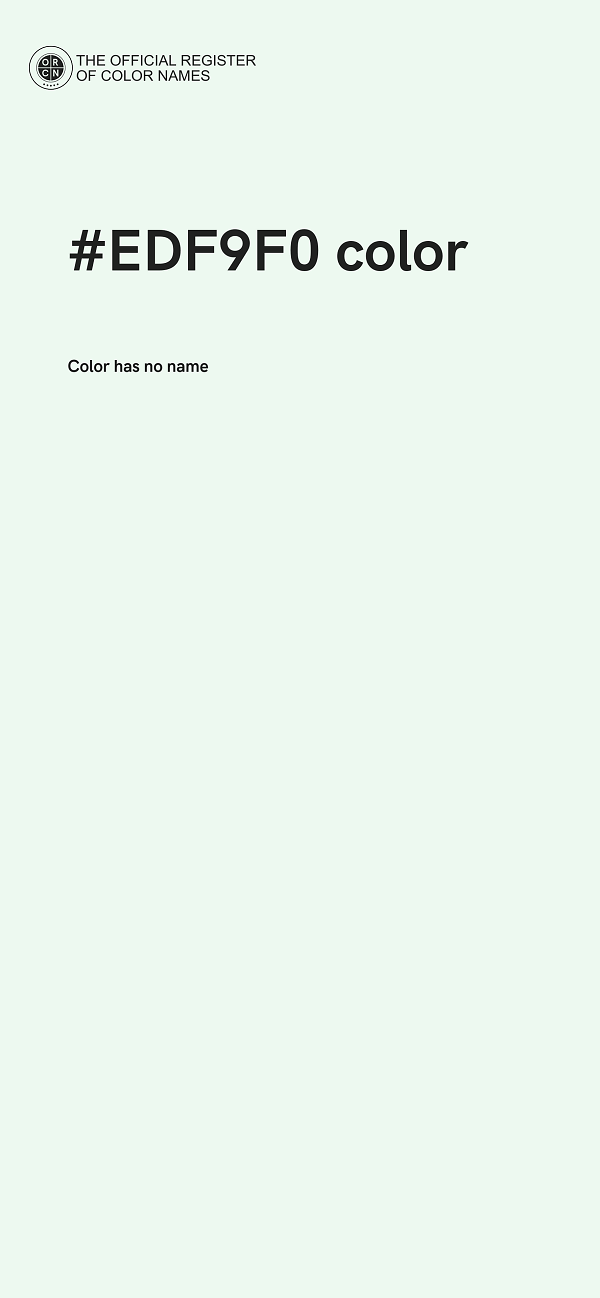 #EDF9F0 color image