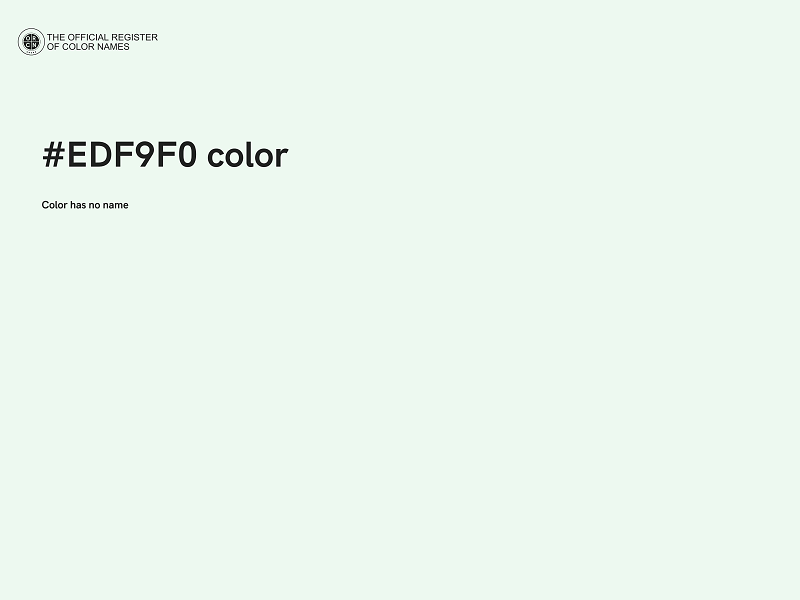 #EDF9F0 color image