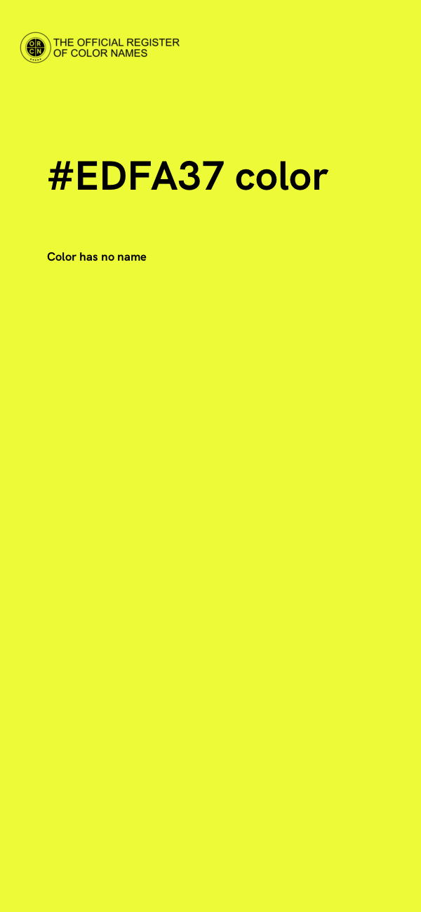 #EDFA37 color image
