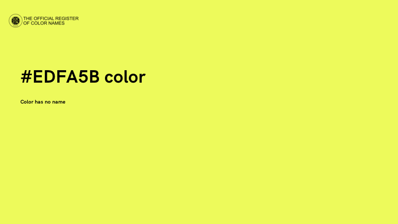 #EDFA5B color image