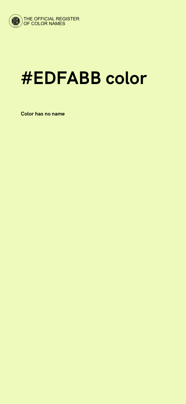 #EDFABB color image