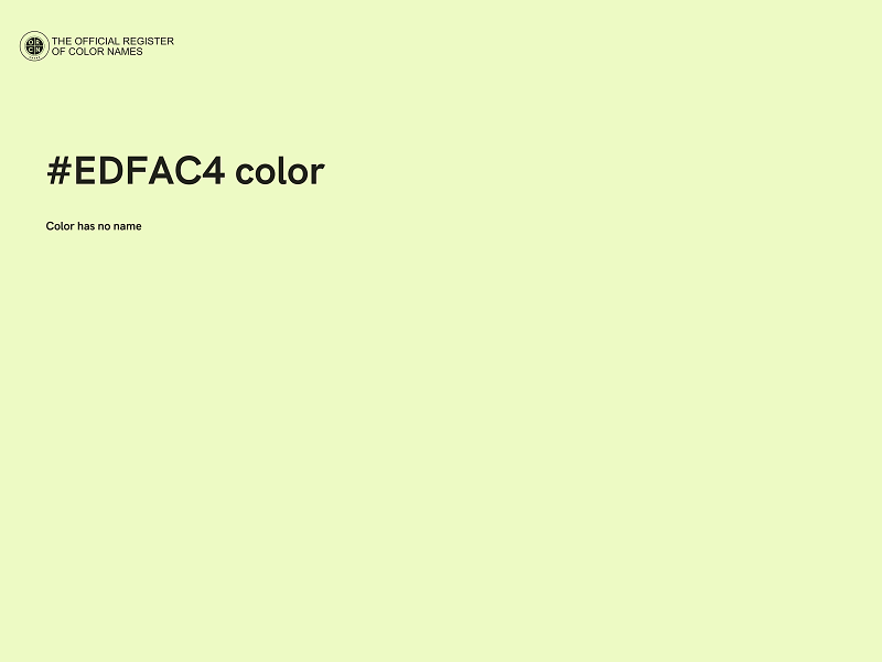 #EDFAC4 color image