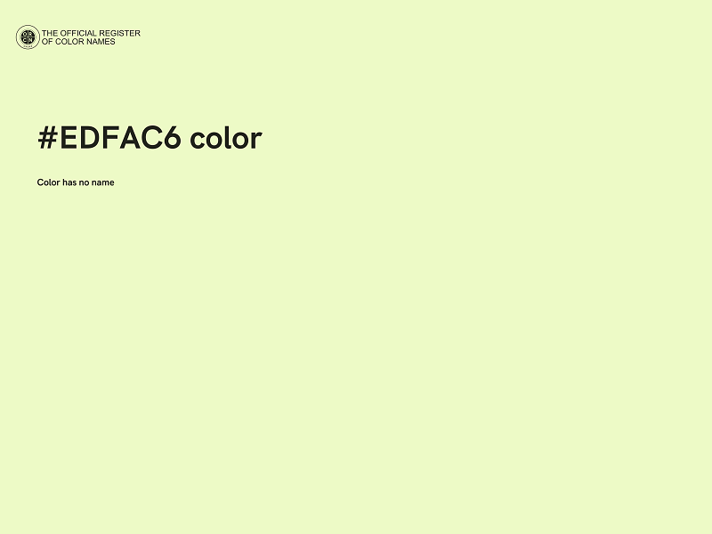 #EDFAC6 color image